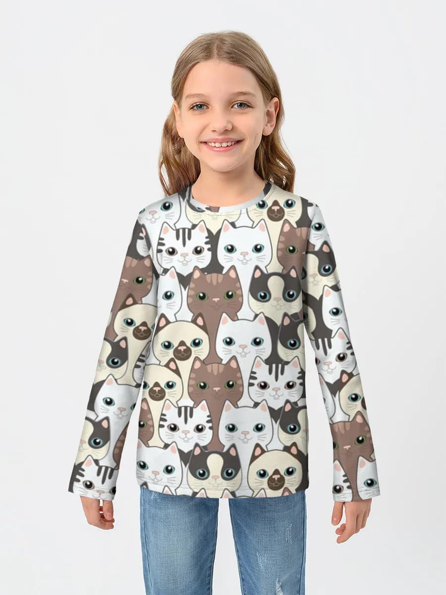 Children's cotton long sleeve shirt