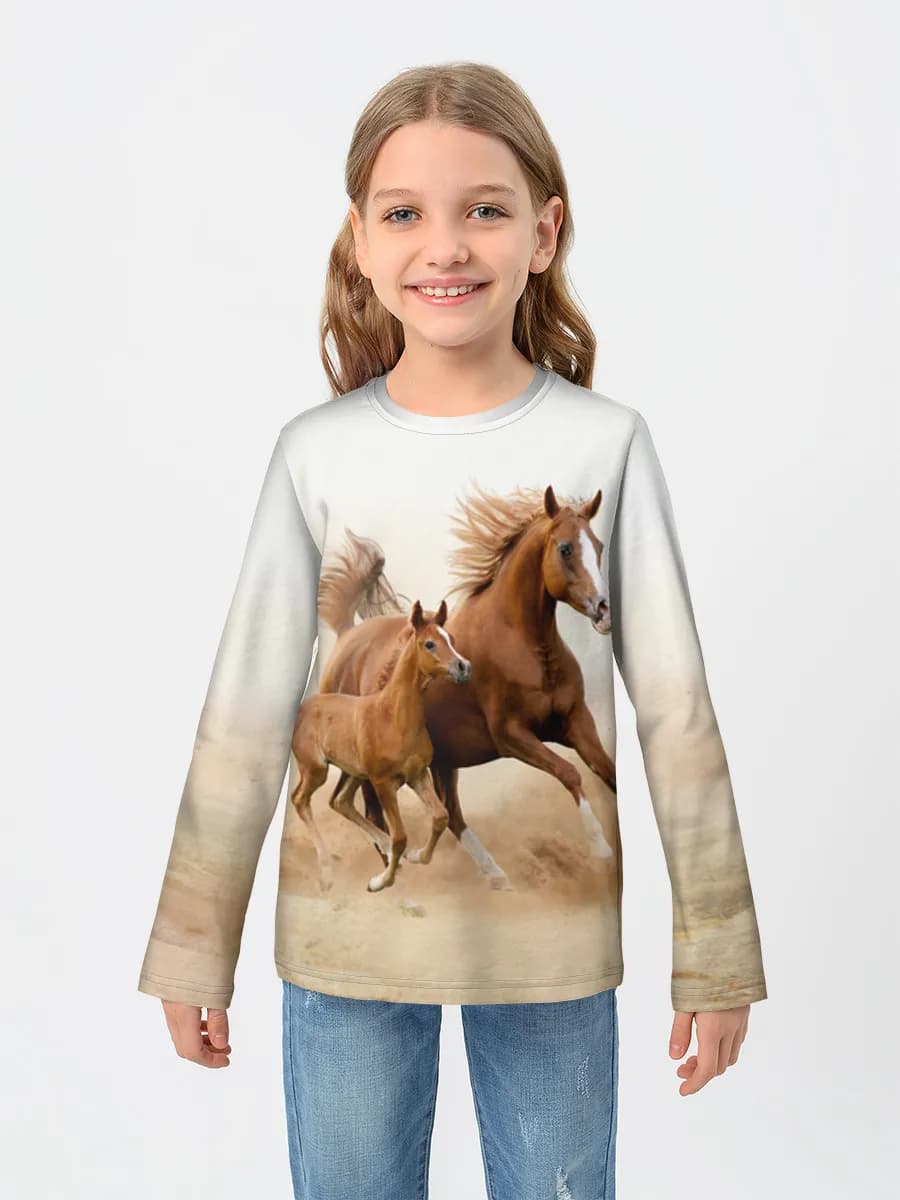 Children's cotton long sleeve shirt