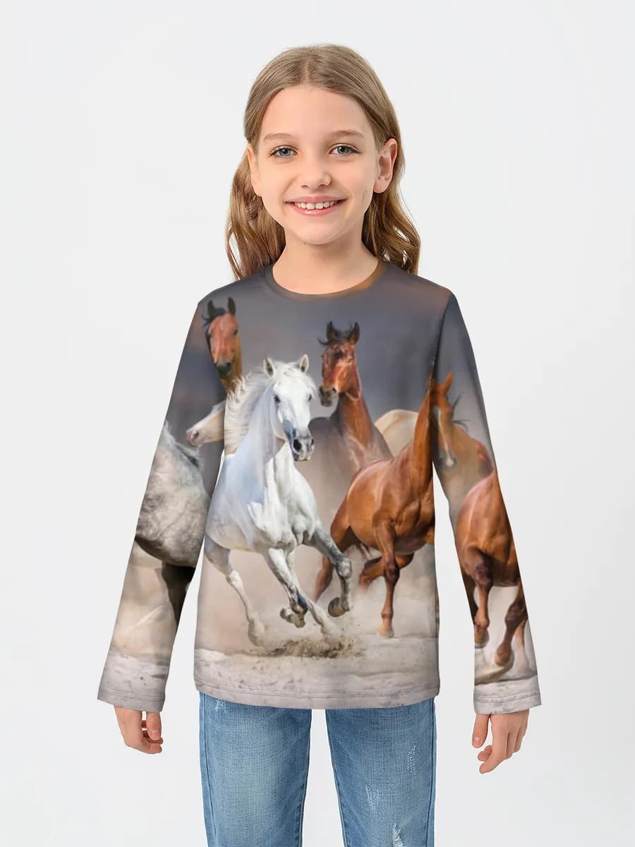 Children's cotton long sleeve shirt