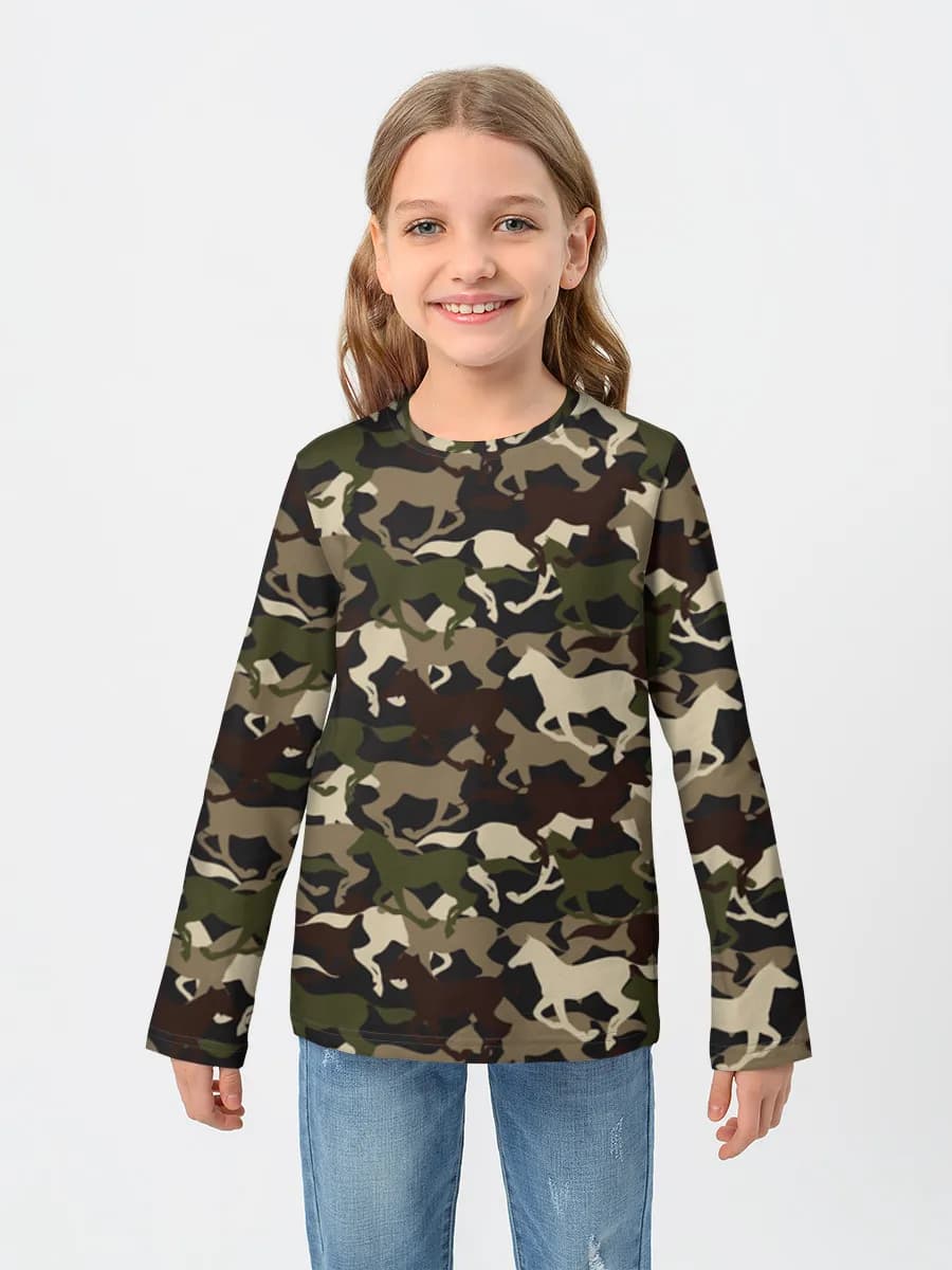 Children's cotton long sleeve shirt