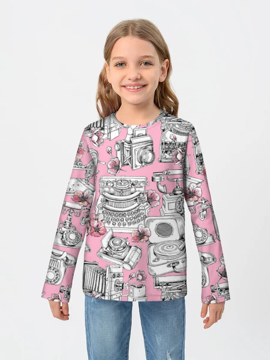 Children's cotton long sleeve shirt