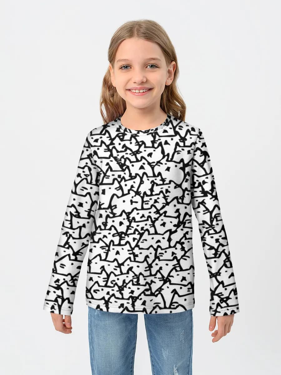 Children's cotton long sleeve shirt