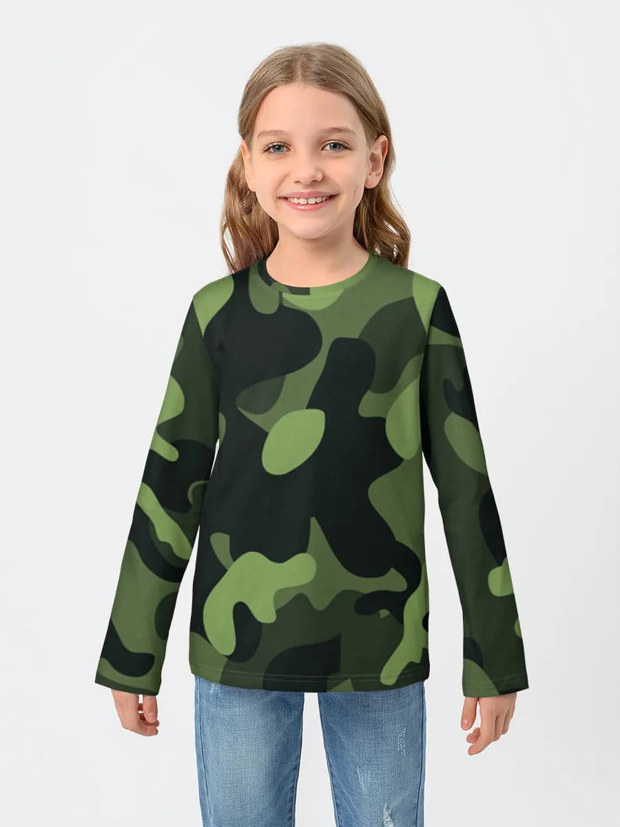 Children's cotton long sleeve shirt