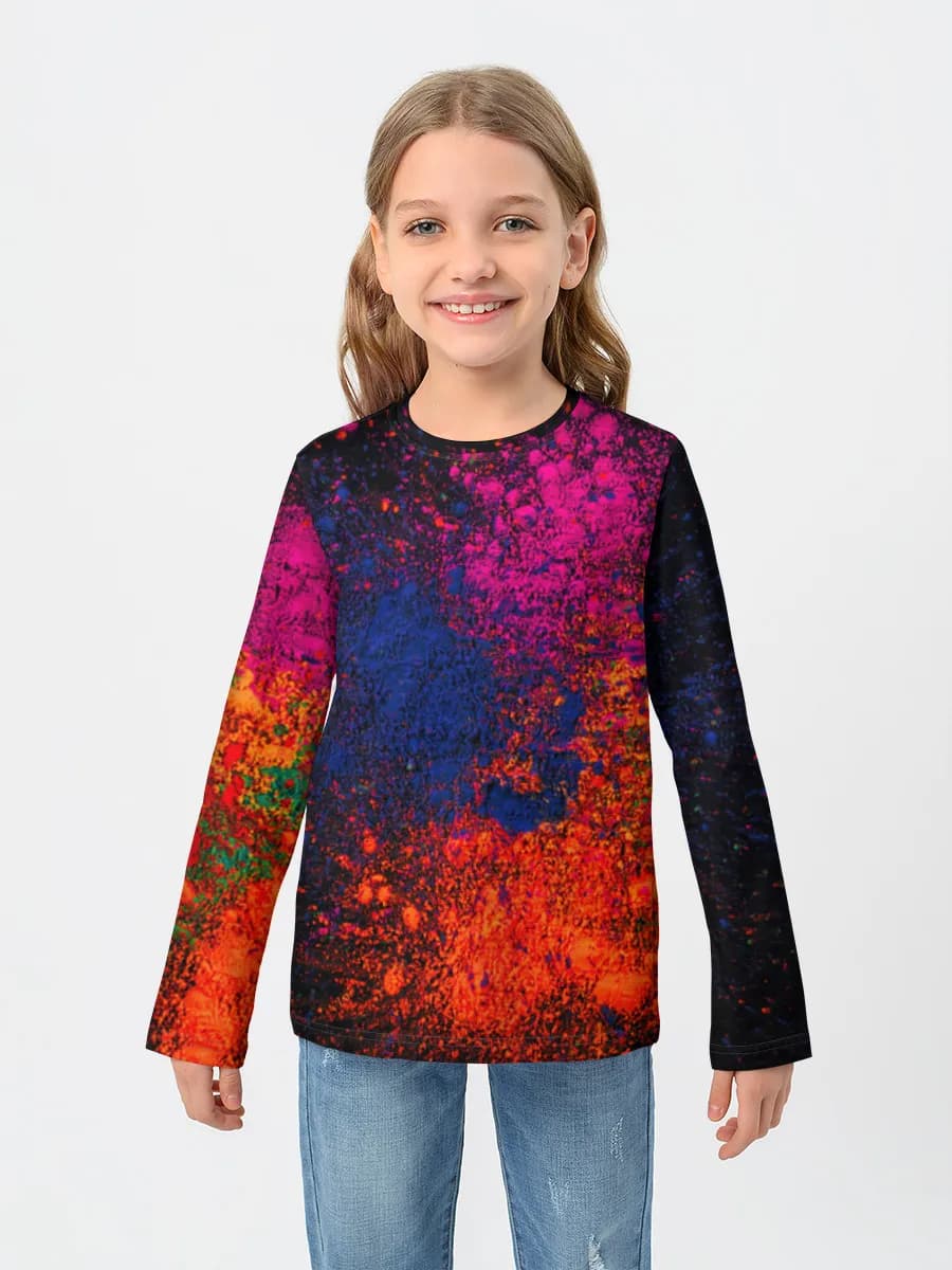 Children's cotton long sleeve shirt