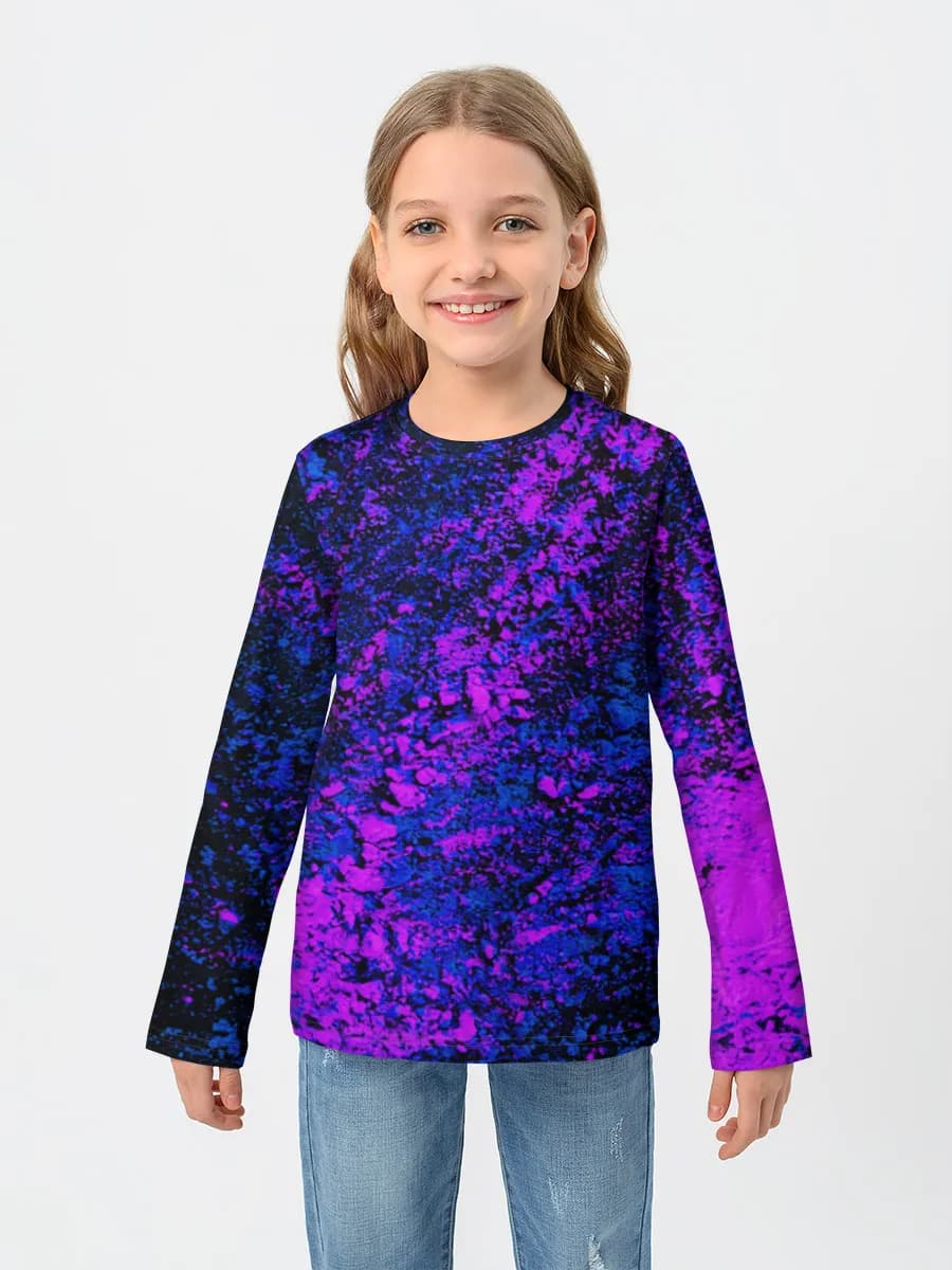 Neon Purple Blue Splash