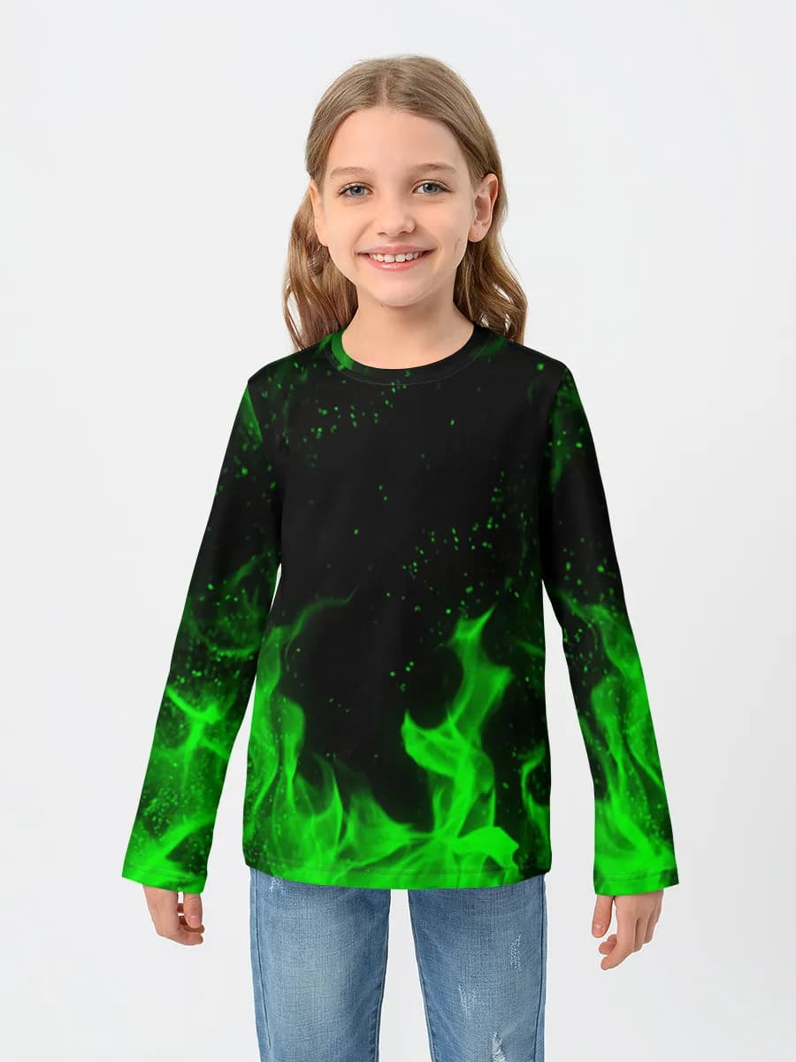 Children's cotton long sleeve shirt