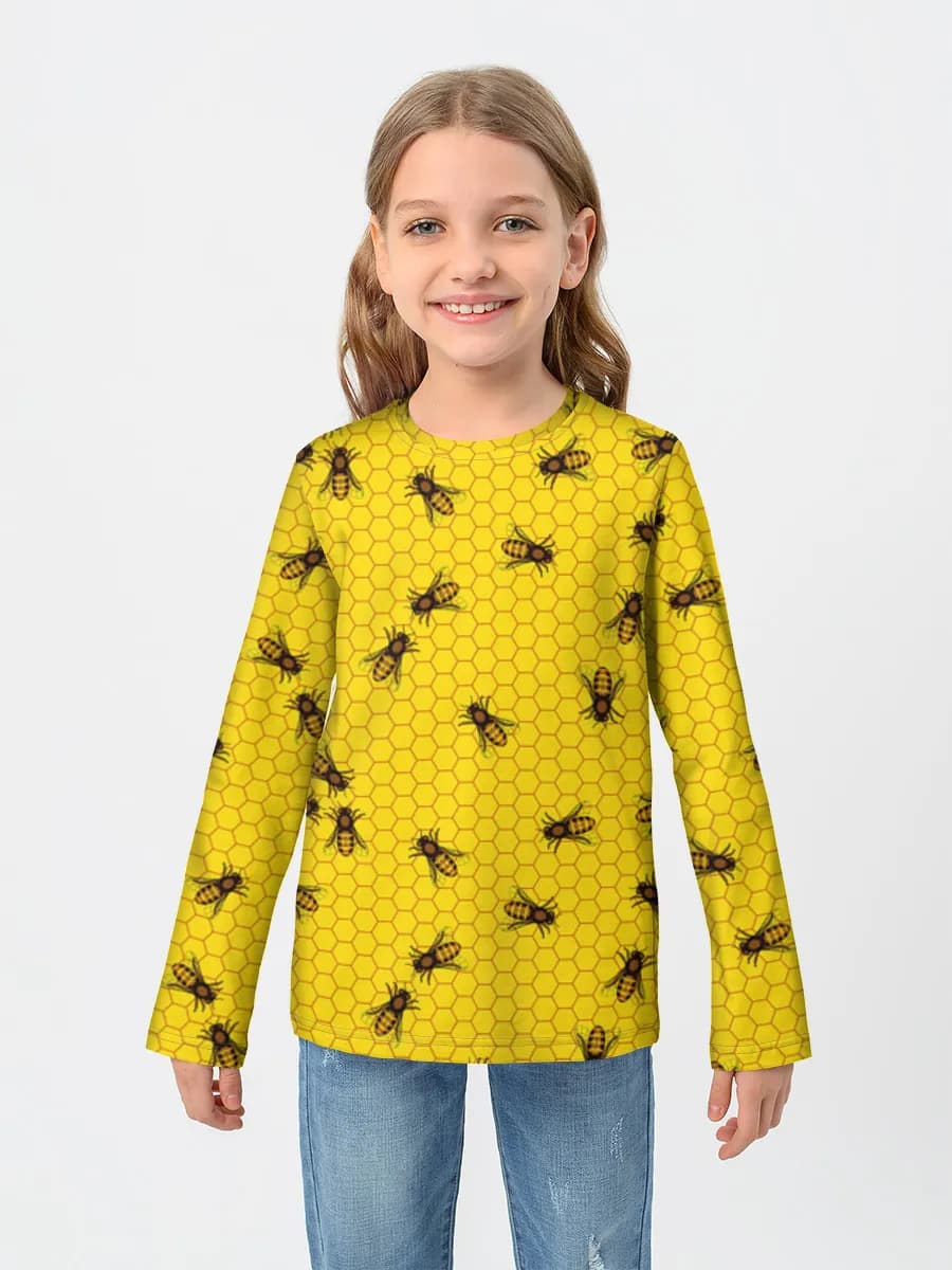 Children's cotton long sleeve shirt