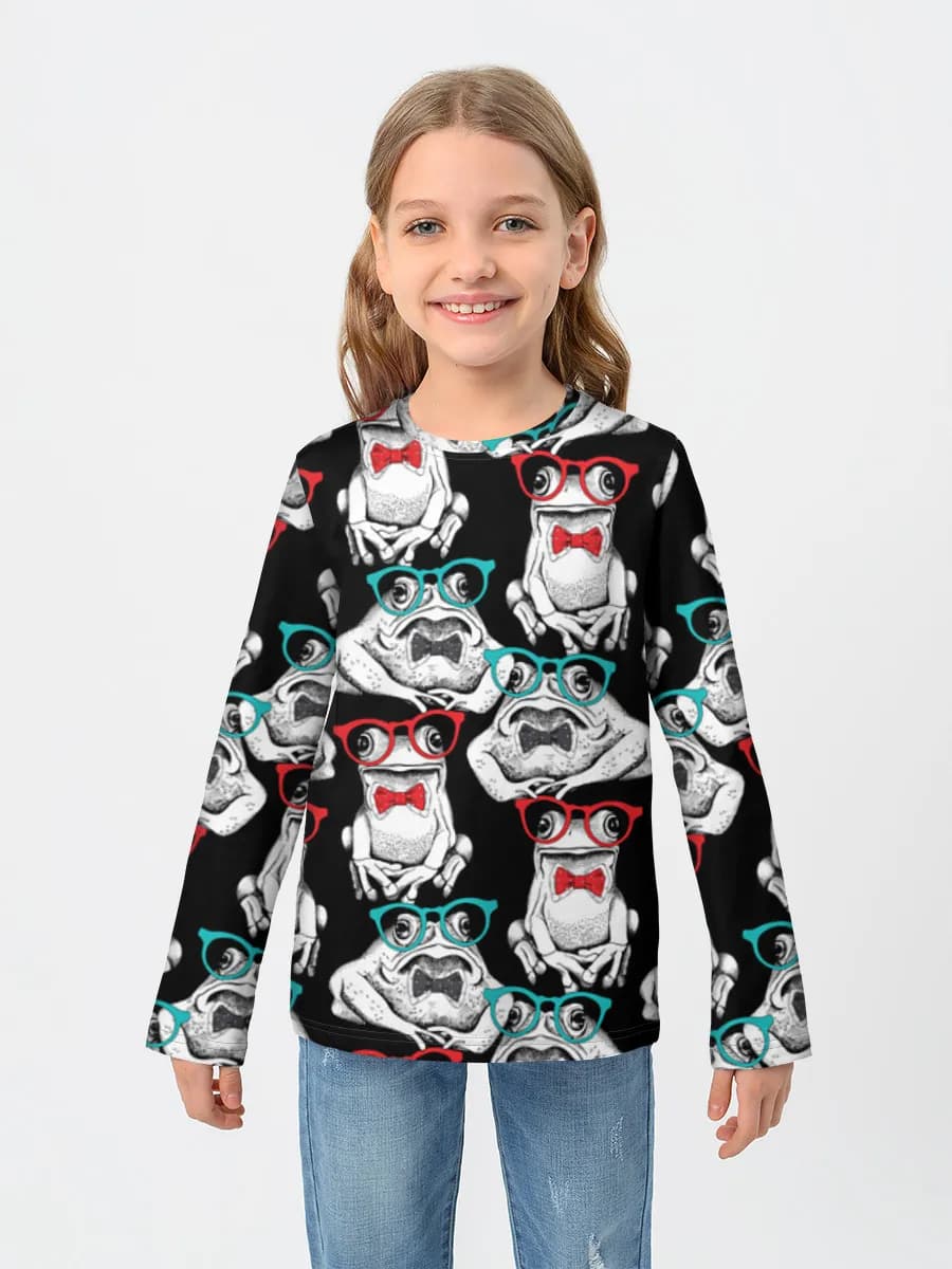 Children's cotton long sleeve shirt
