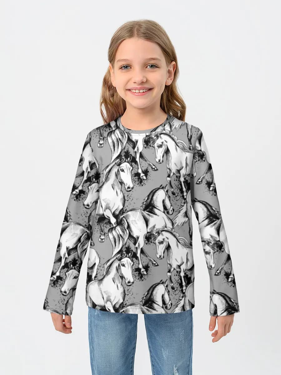Children's cotton long sleeve shirt