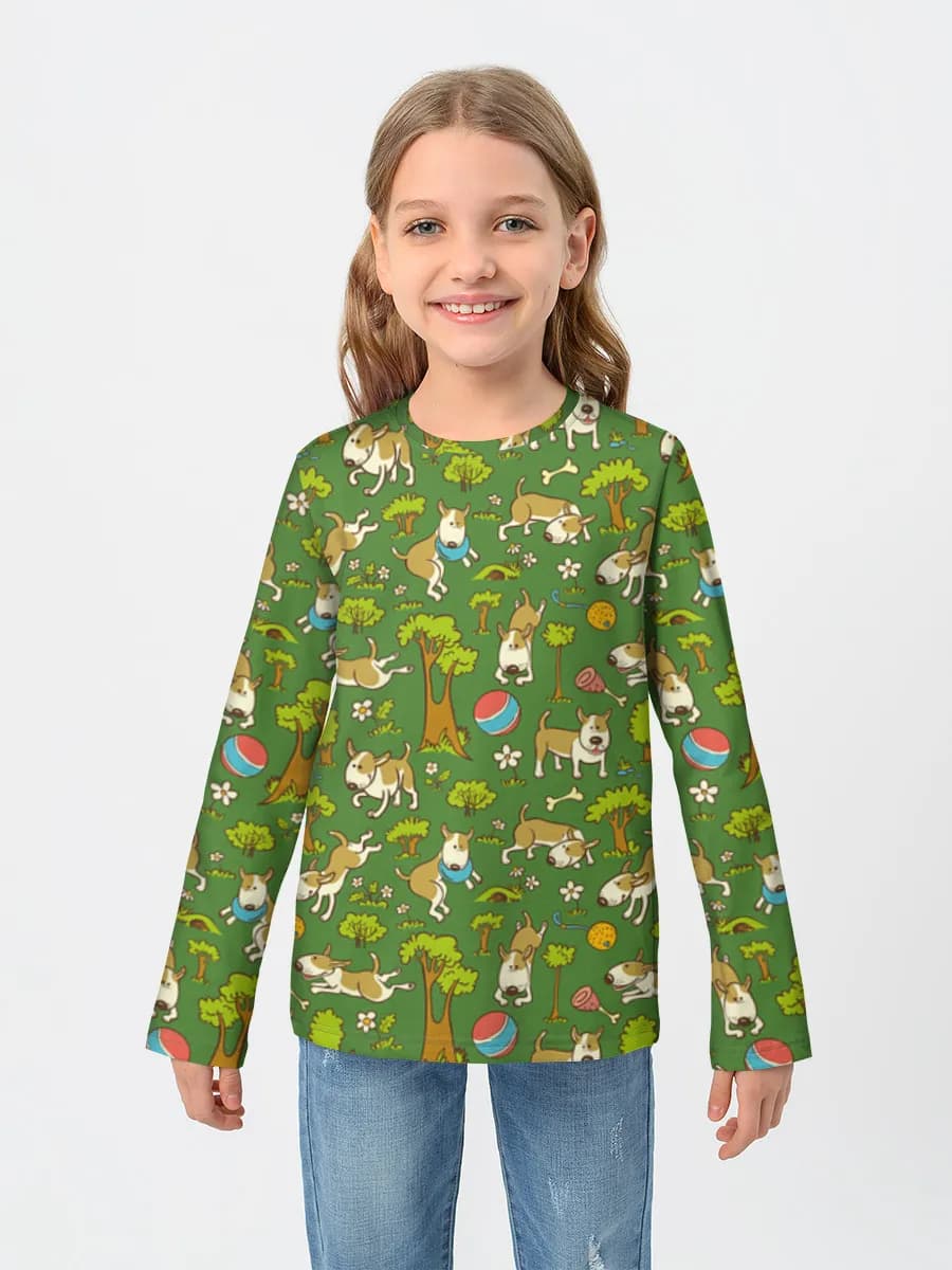 Children's cotton long sleeve shirt