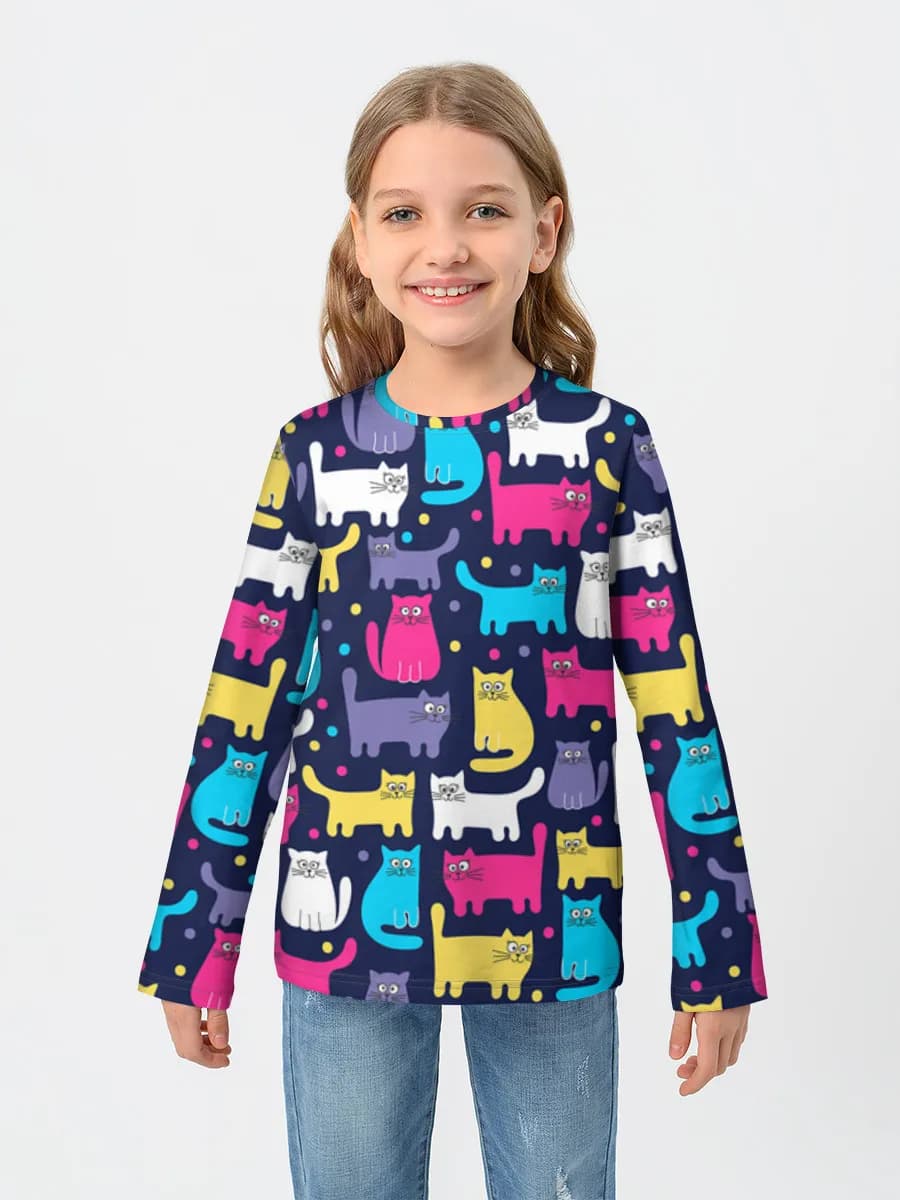 Children's cotton long sleeve shirt