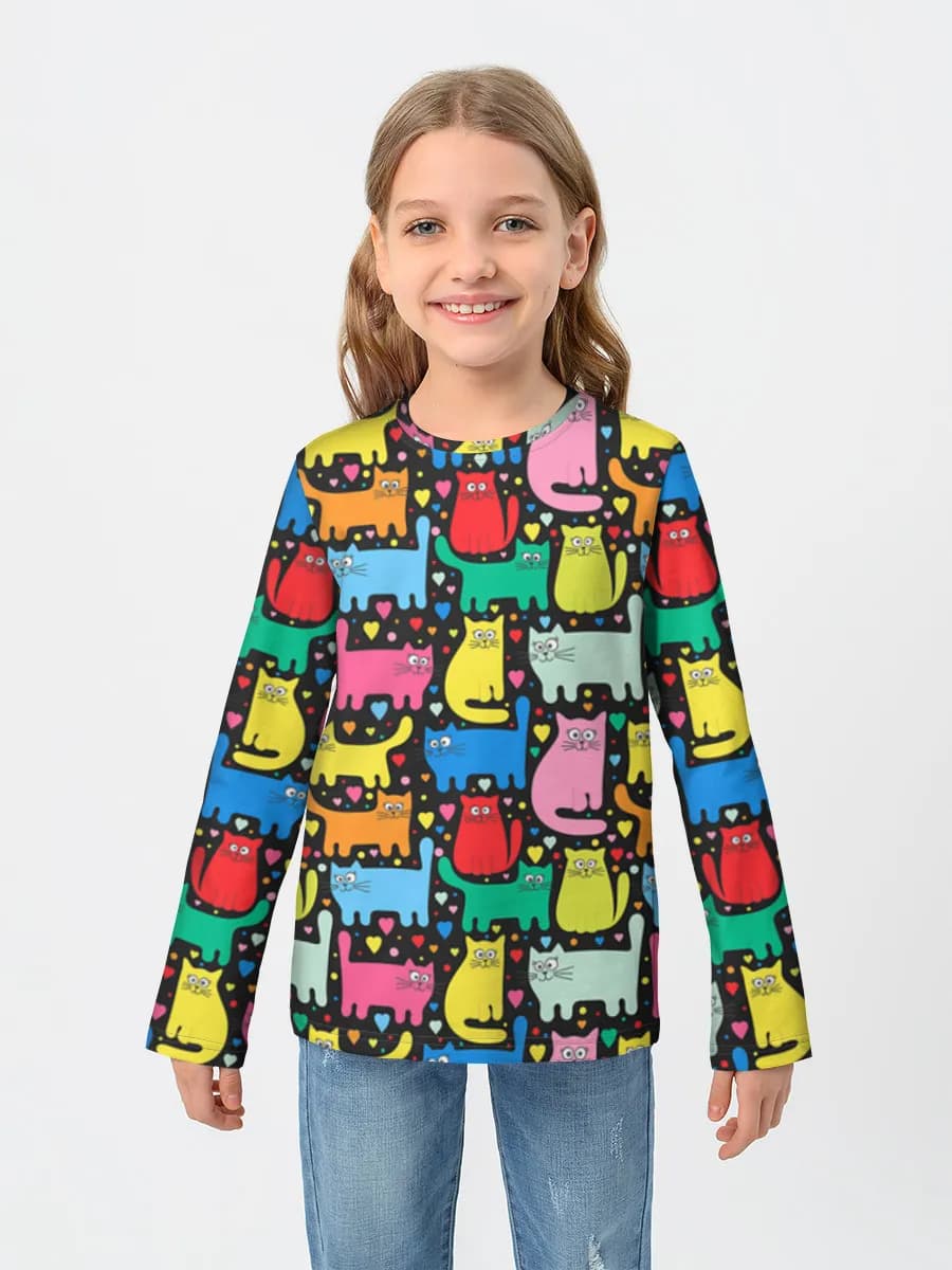 Children's cotton long sleeve shirt
