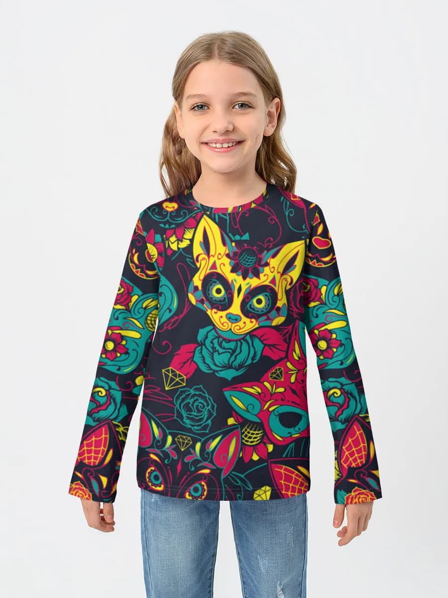 Children's cotton long sleeve shirt