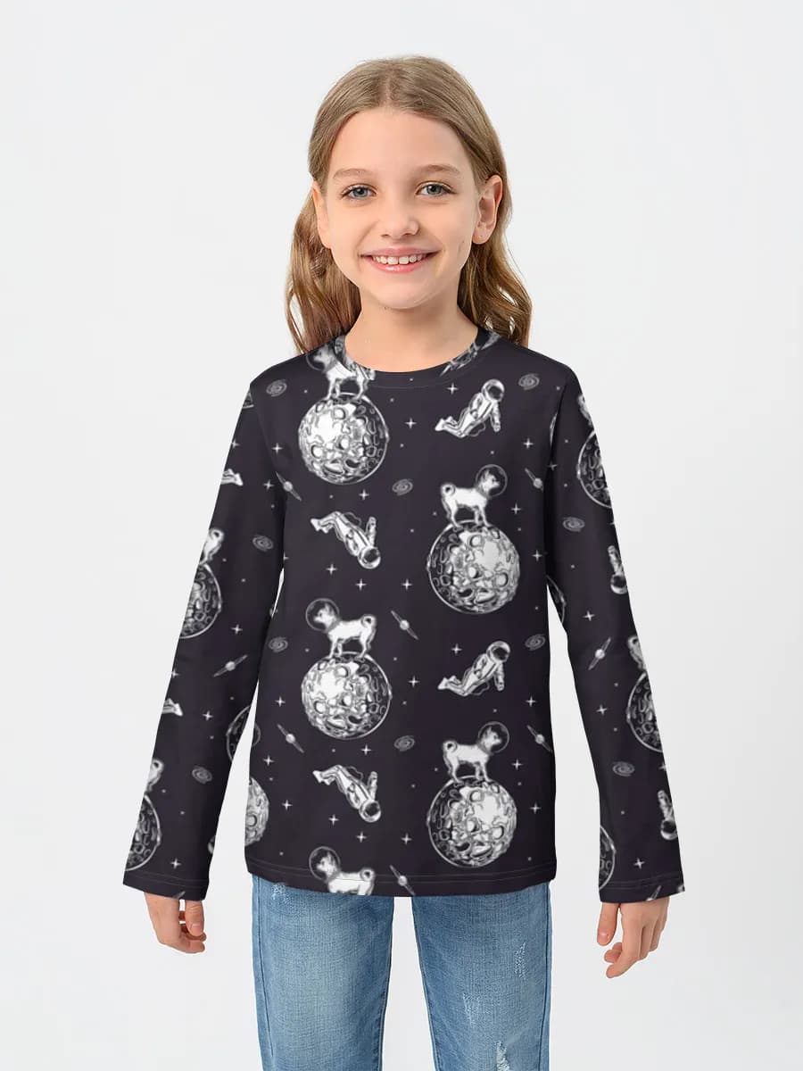 Children's cotton long sleeve shirt