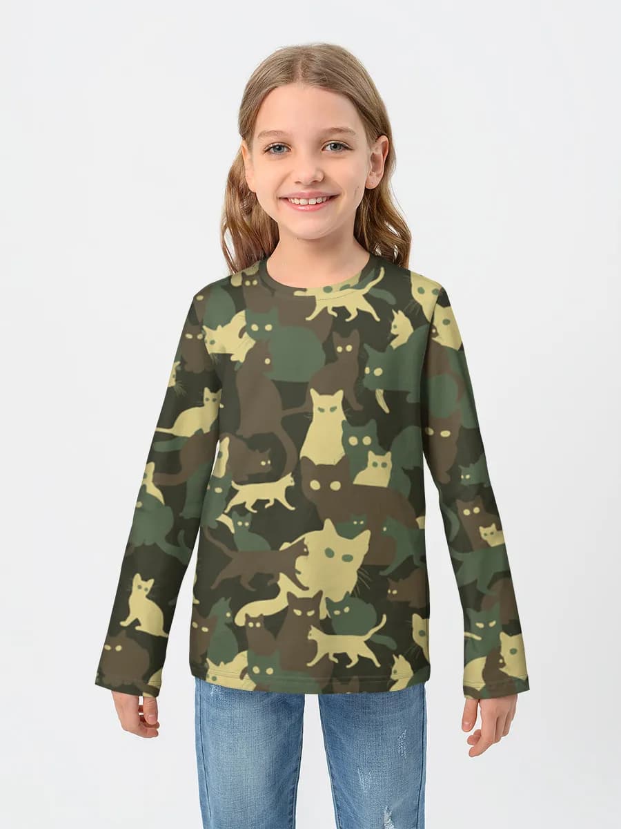 Children's cotton long sleeve shirt