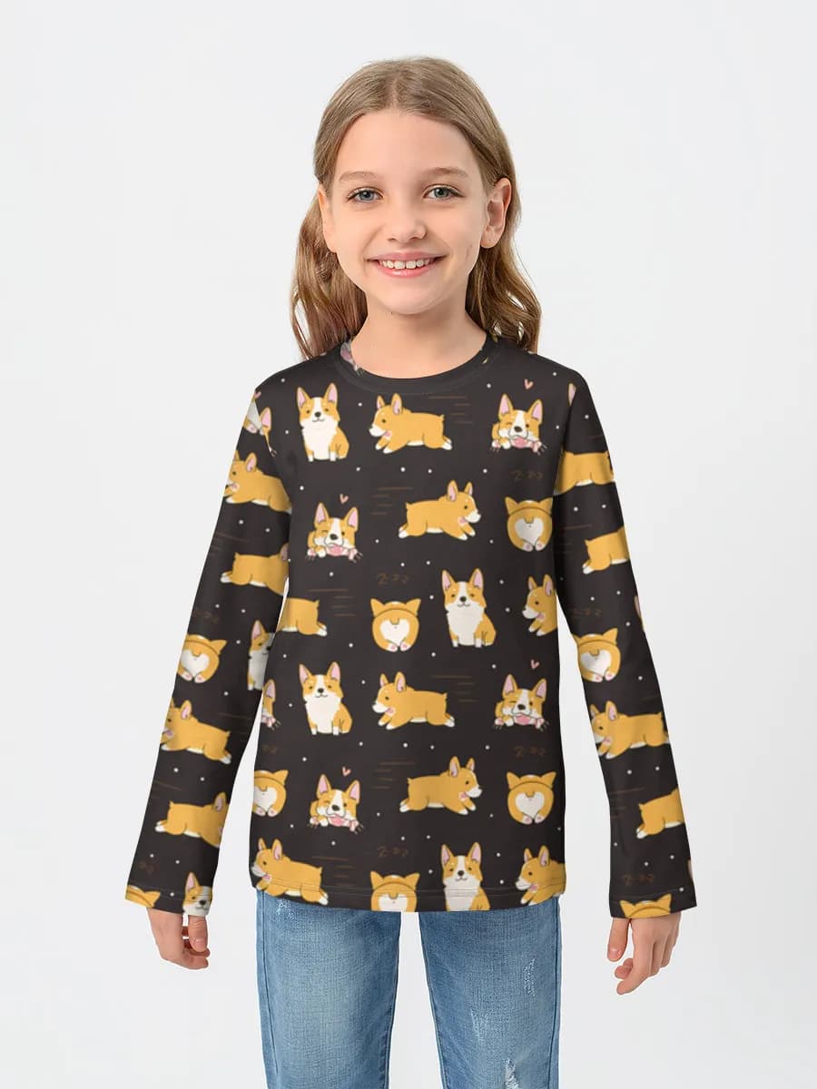 Children's cotton long sleeve shirt
