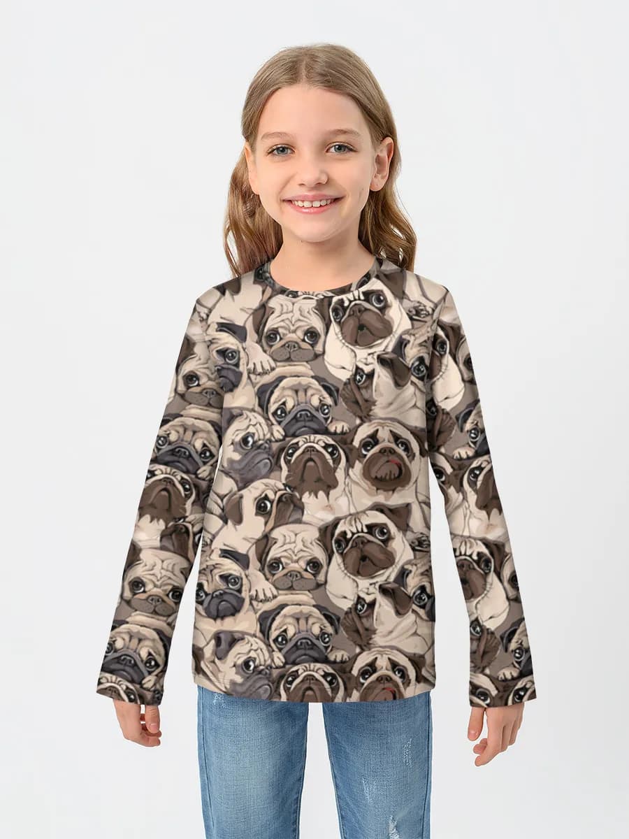 Children's cotton long sleeve shirt