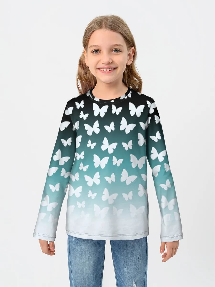 Children's cotton long sleeve shirt