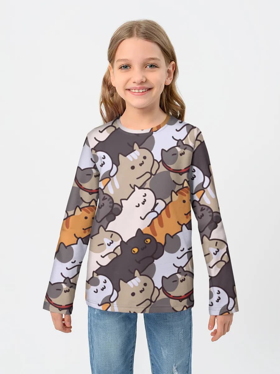 Children's cotton long sleeve shirt