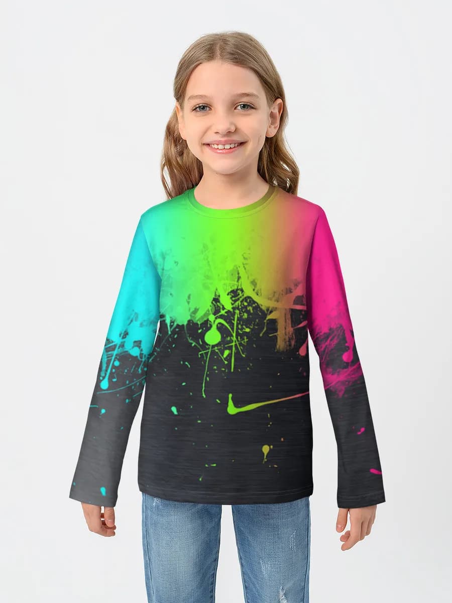 Children's cotton long sleeve shirt