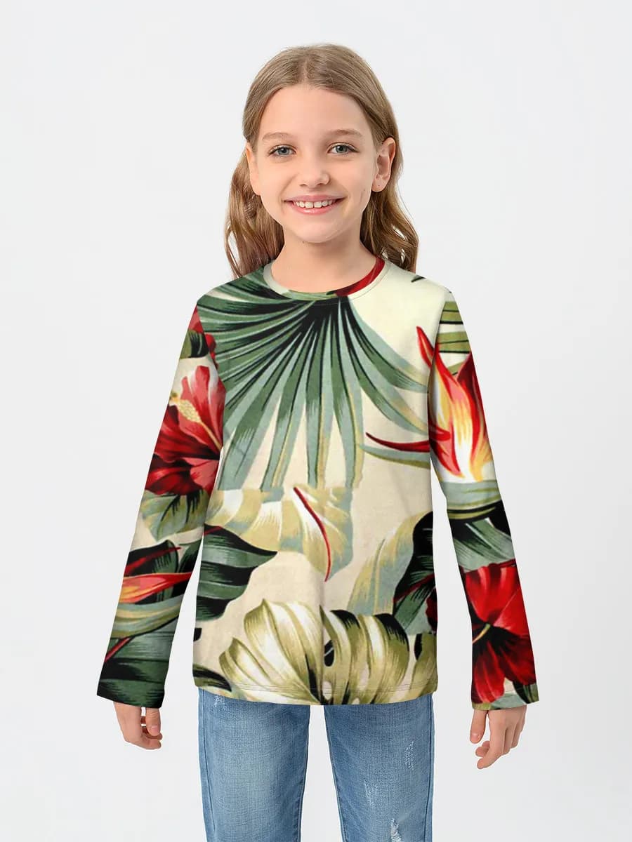 Children's cotton long sleeve shirt