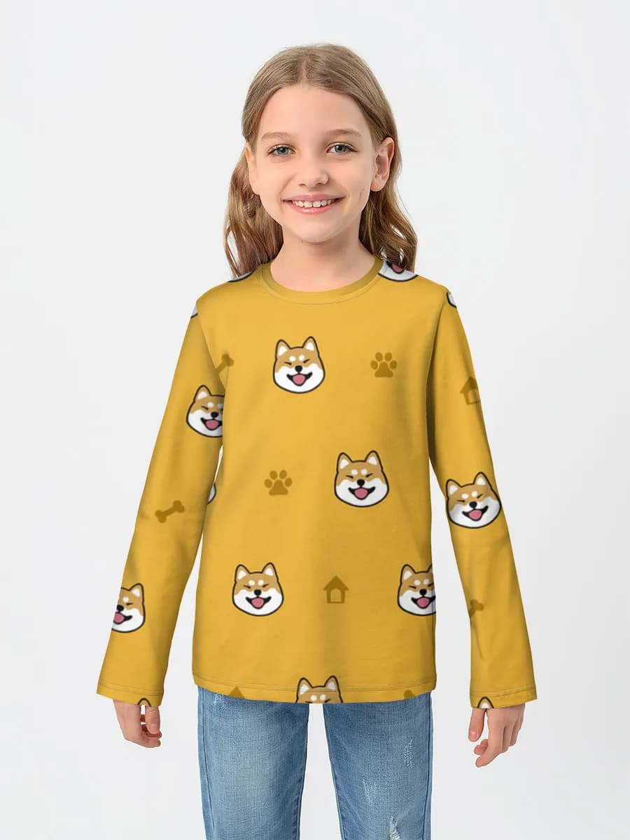 Children's cotton long sleeve shirt