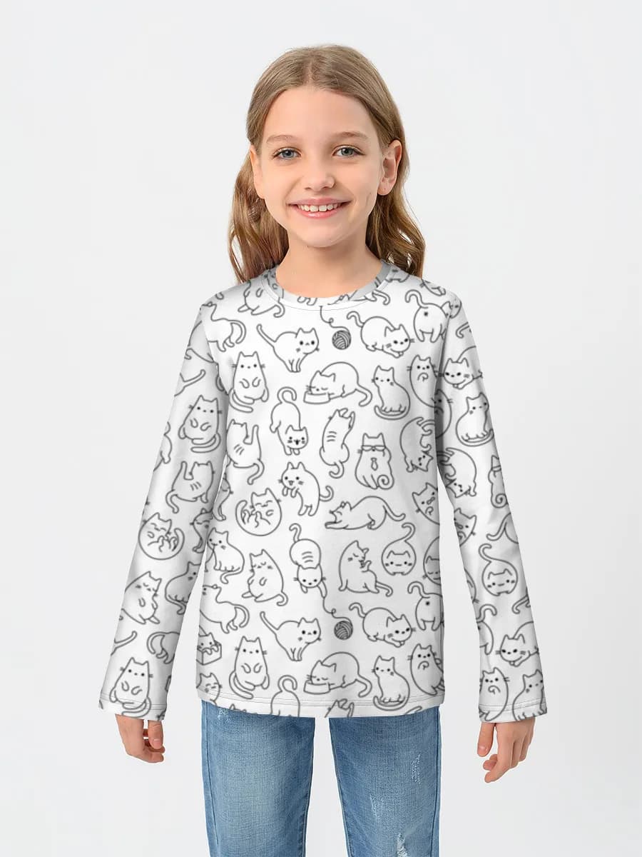 Children's cotton long sleeve shirt
