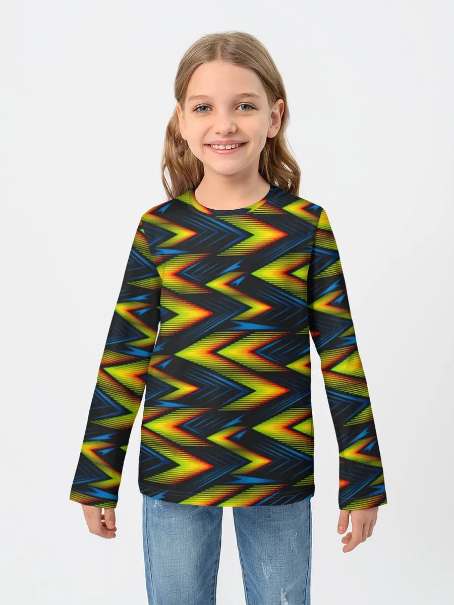 Neon Chevron Zigzag