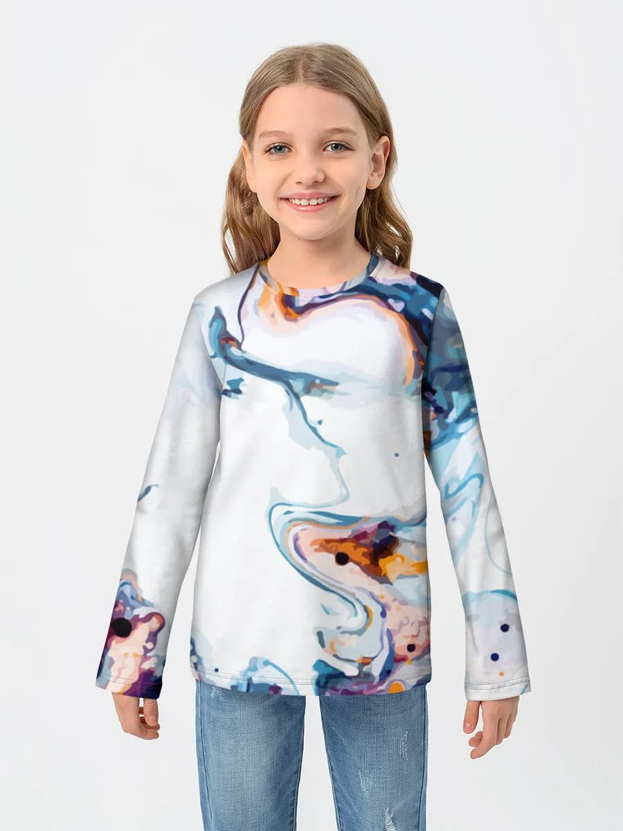 Children's cotton long sleeve shirt