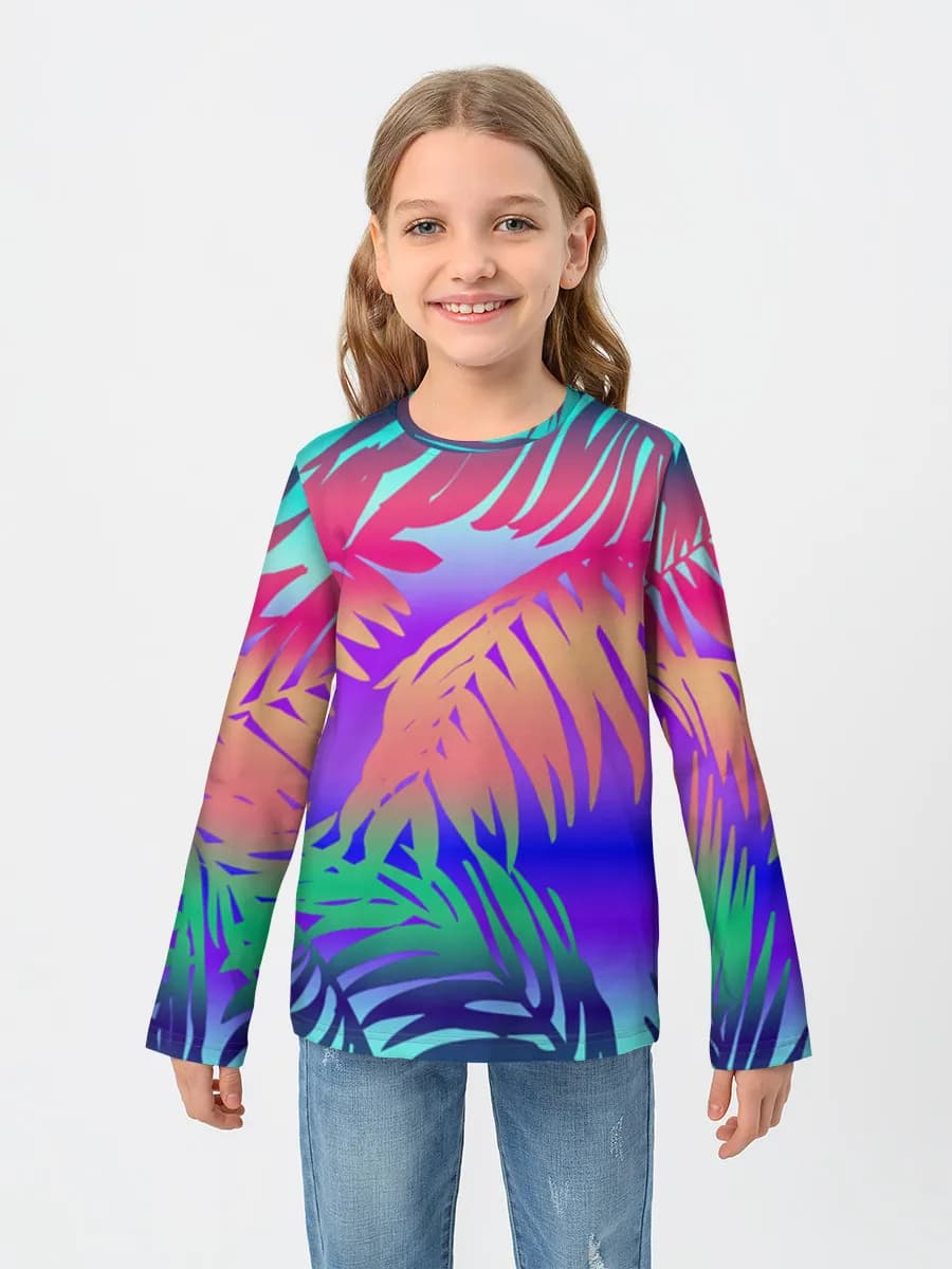Neon Palm Leaves