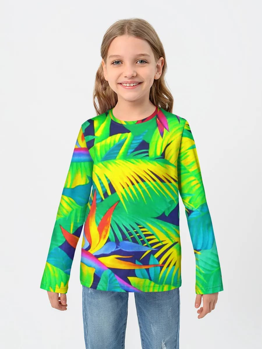 Children's cotton long sleeve shirt