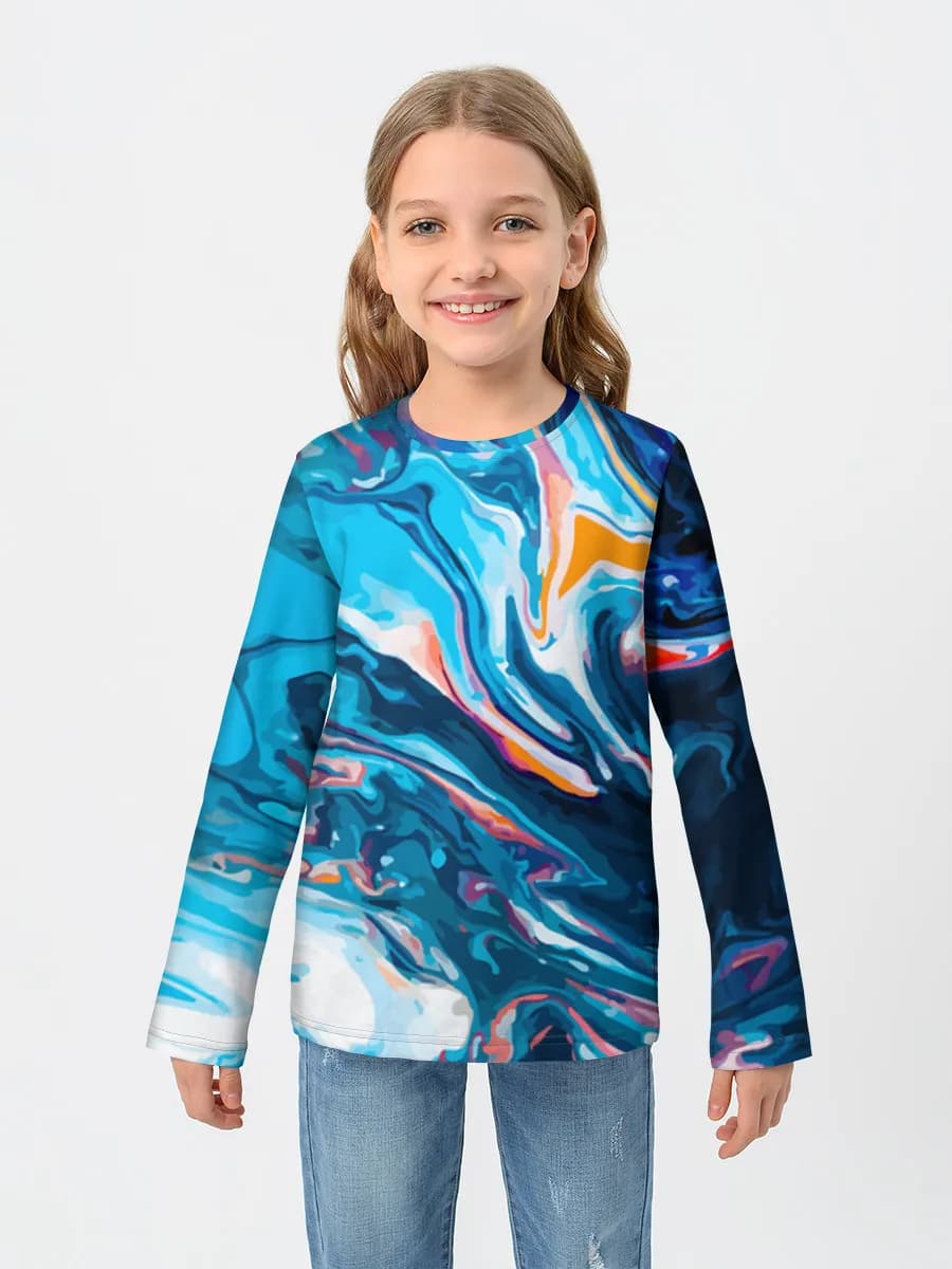 Children's cotton long sleeve shirt