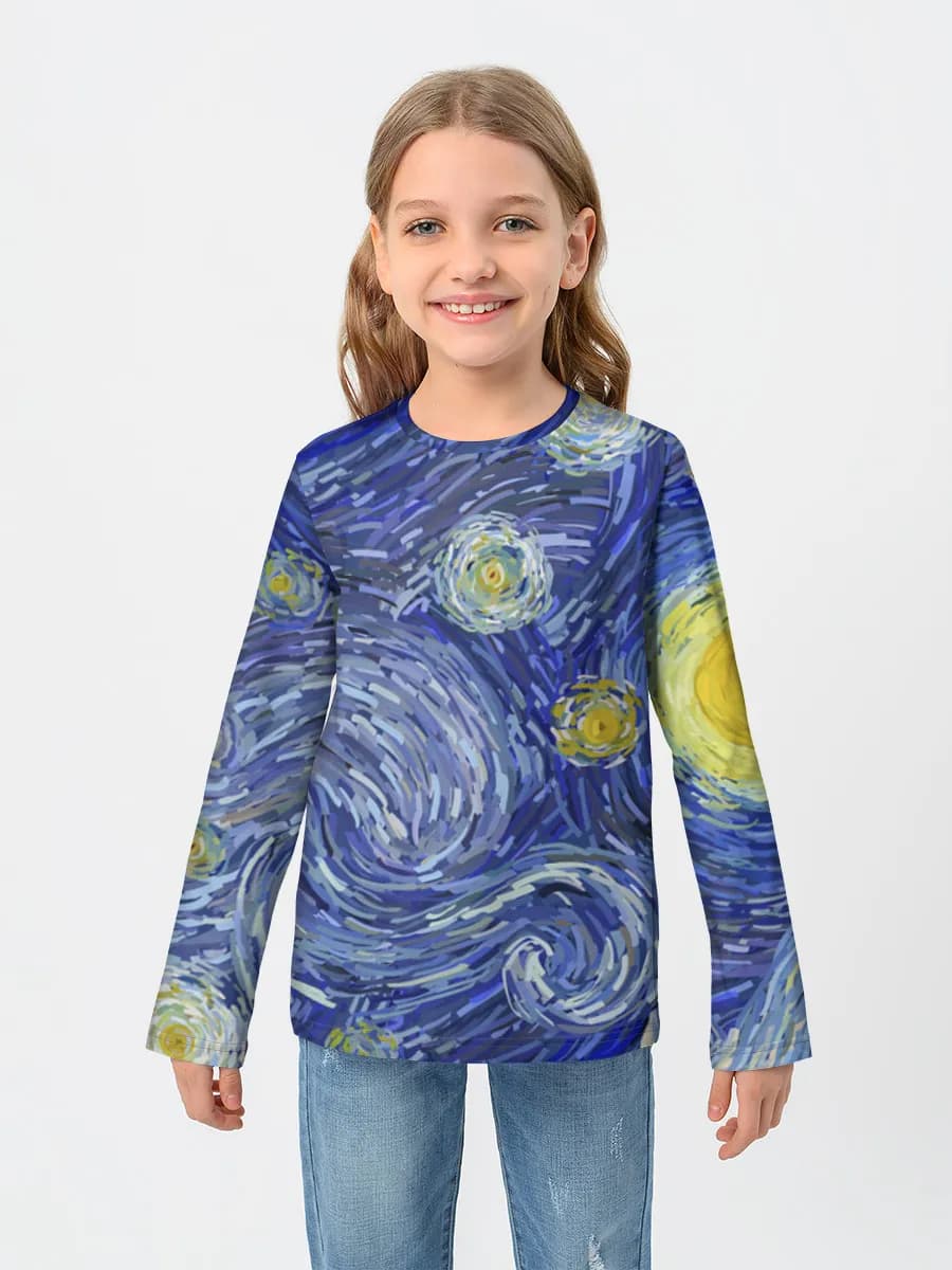 Children's cotton long sleeve shirt