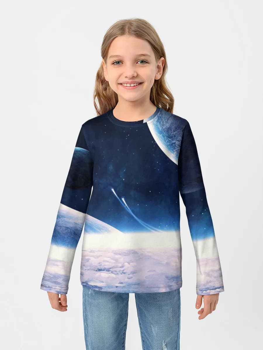 Children's cotton long sleeve shirt