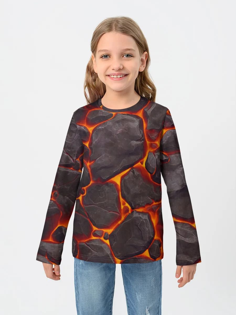 Children's cotton long sleeve shirt