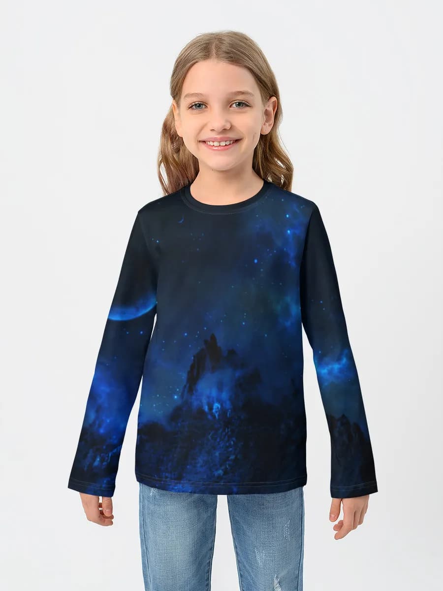 Children's cotton long sleeve shirt
