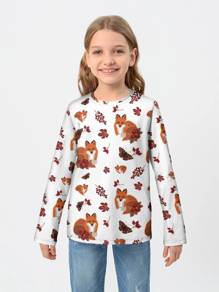 Children's cotton long sleeve shirt