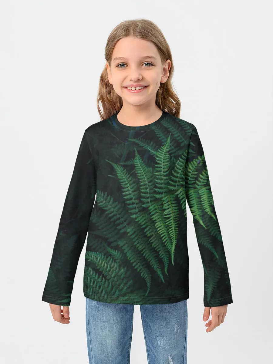 Children's cotton long sleeve shirt