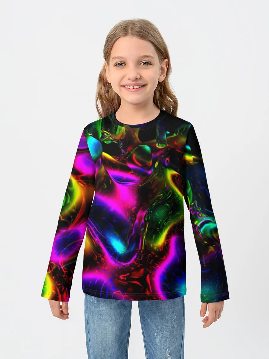 Children's cotton long sleeve shirt