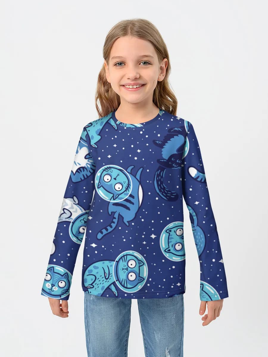 Children's cotton long sleeve shirt