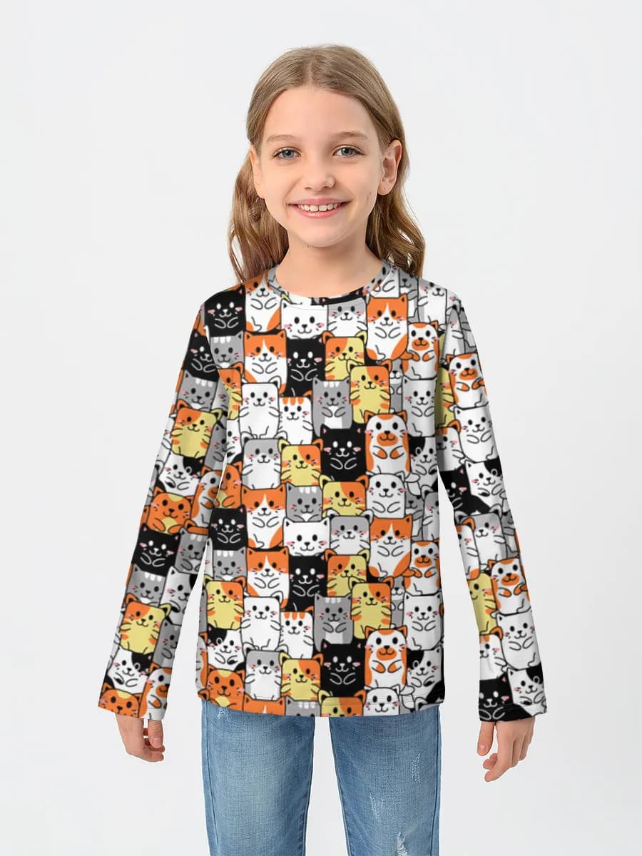 Children's cotton long sleeve shirt