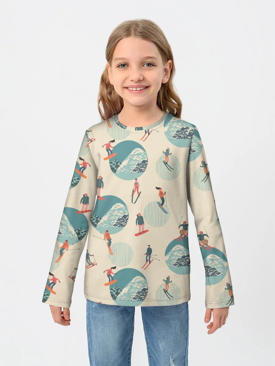 Children's cotton long sleeve shirt