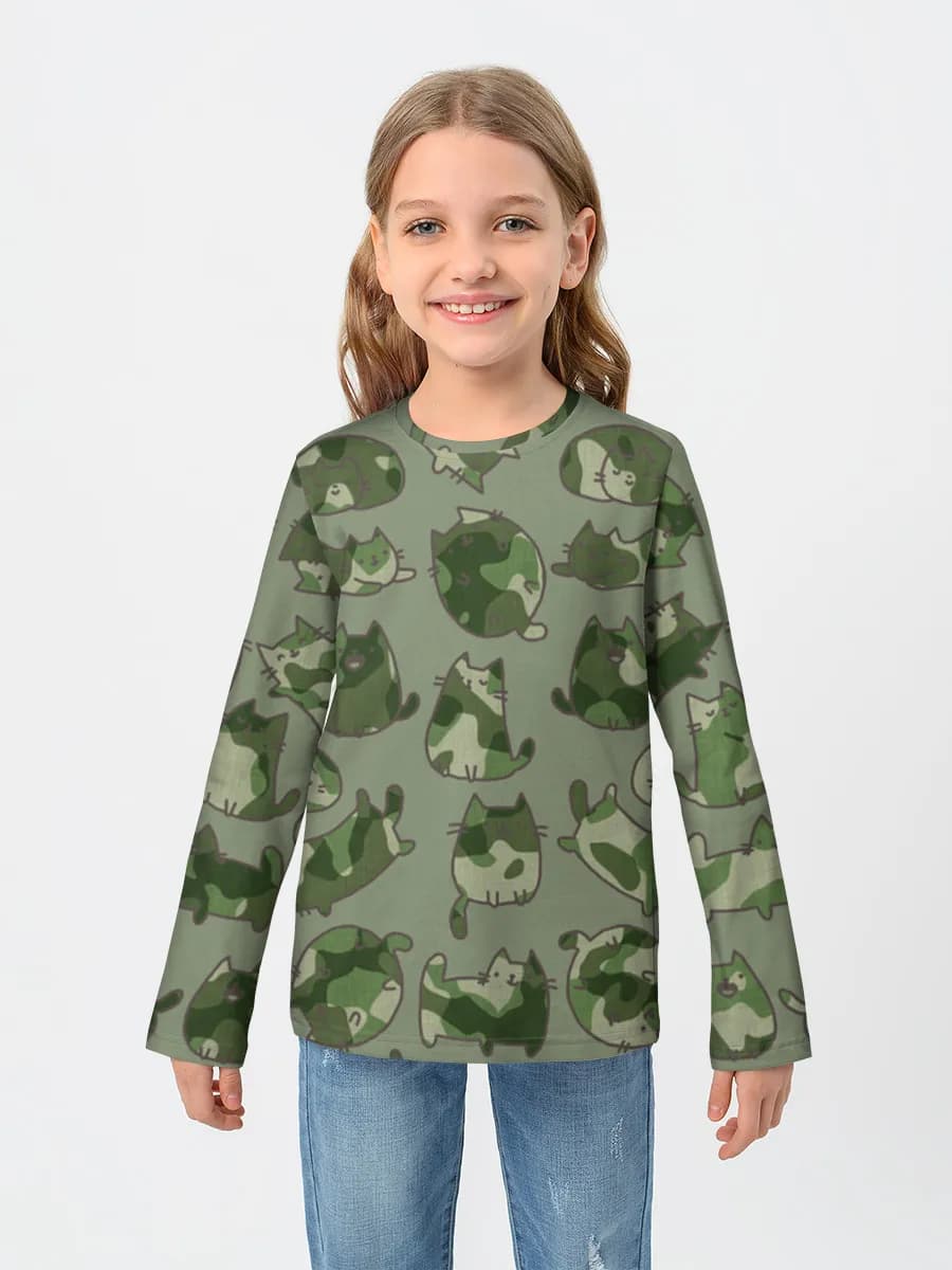 Children's cotton long sleeve shirt