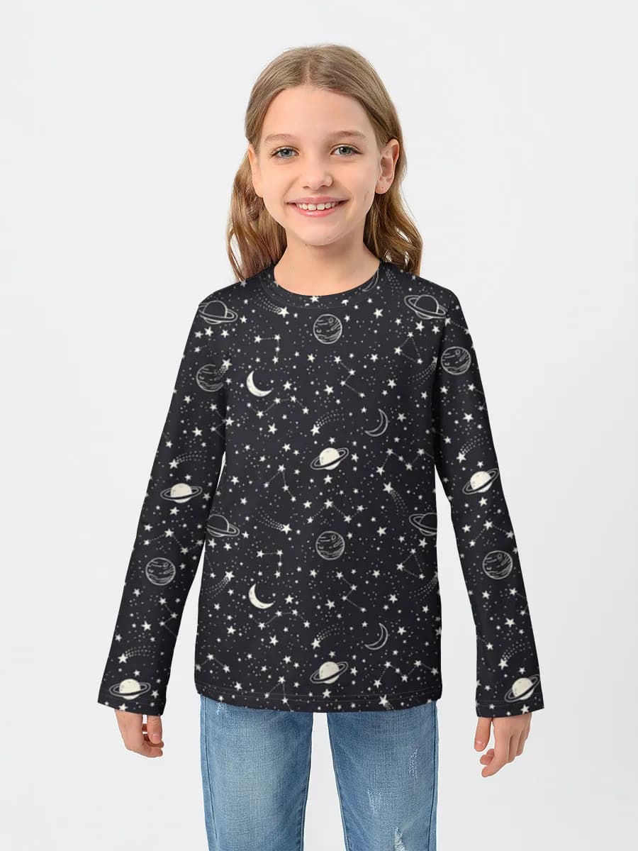 Children's cotton long sleeve shirt