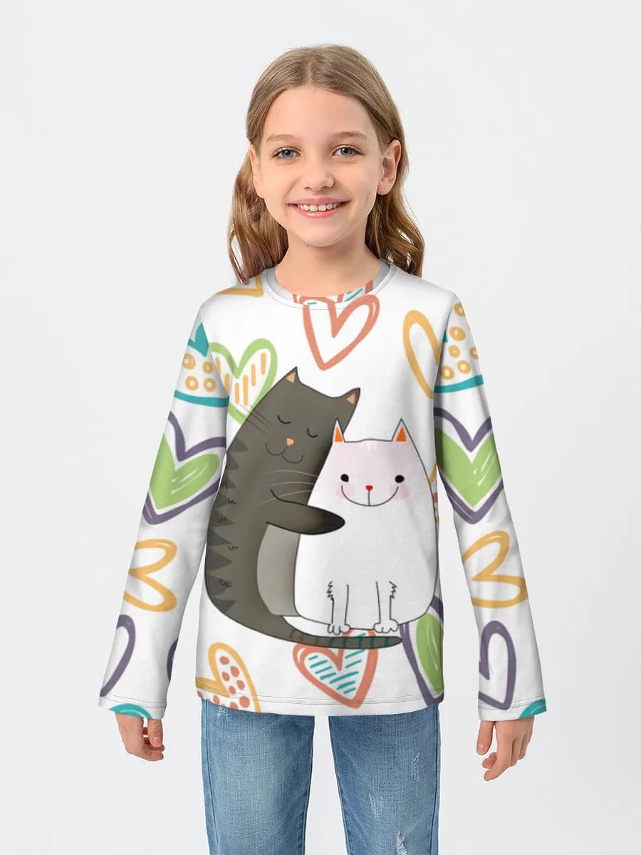 Children's cotton long sleeve shirt