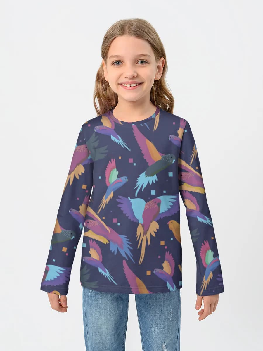 Children's cotton long sleeve shirt