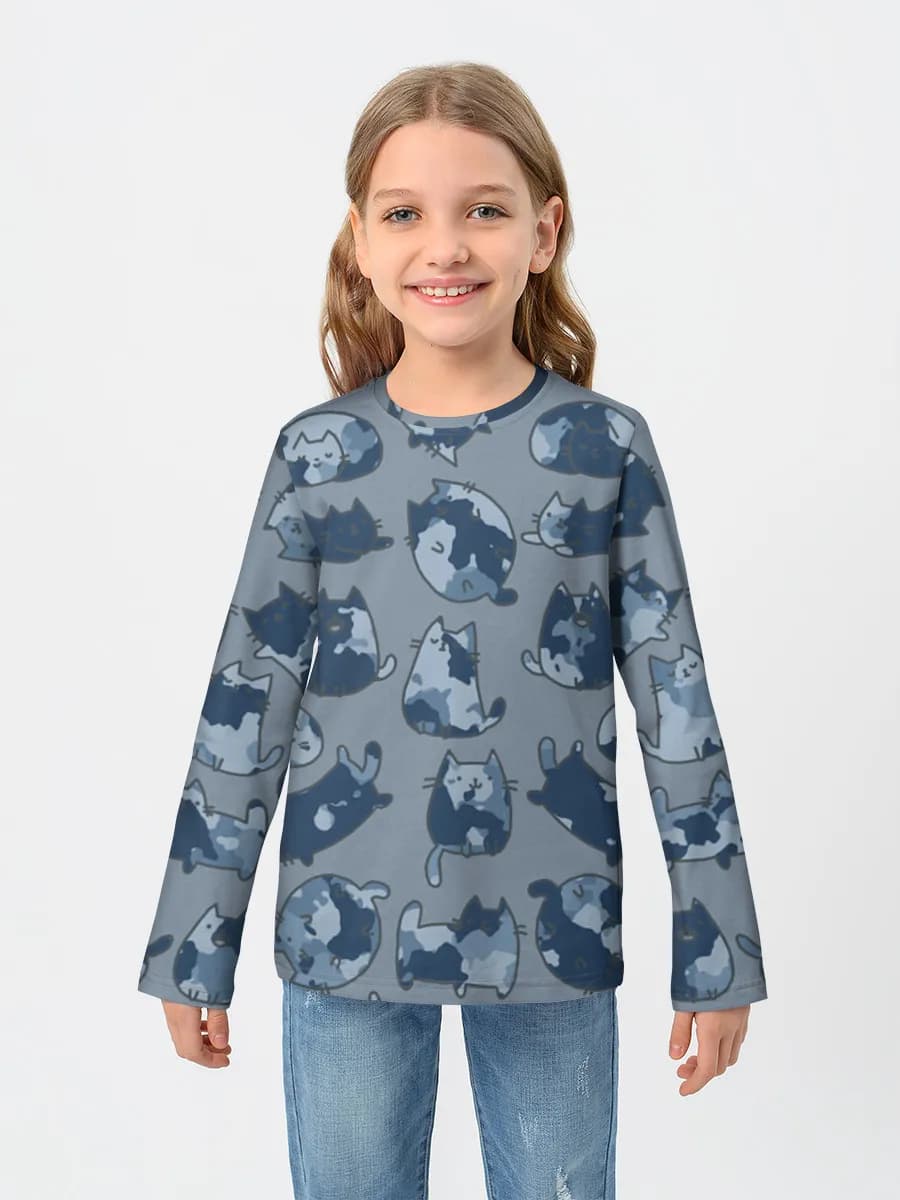 Children's cotton long sleeve shirt