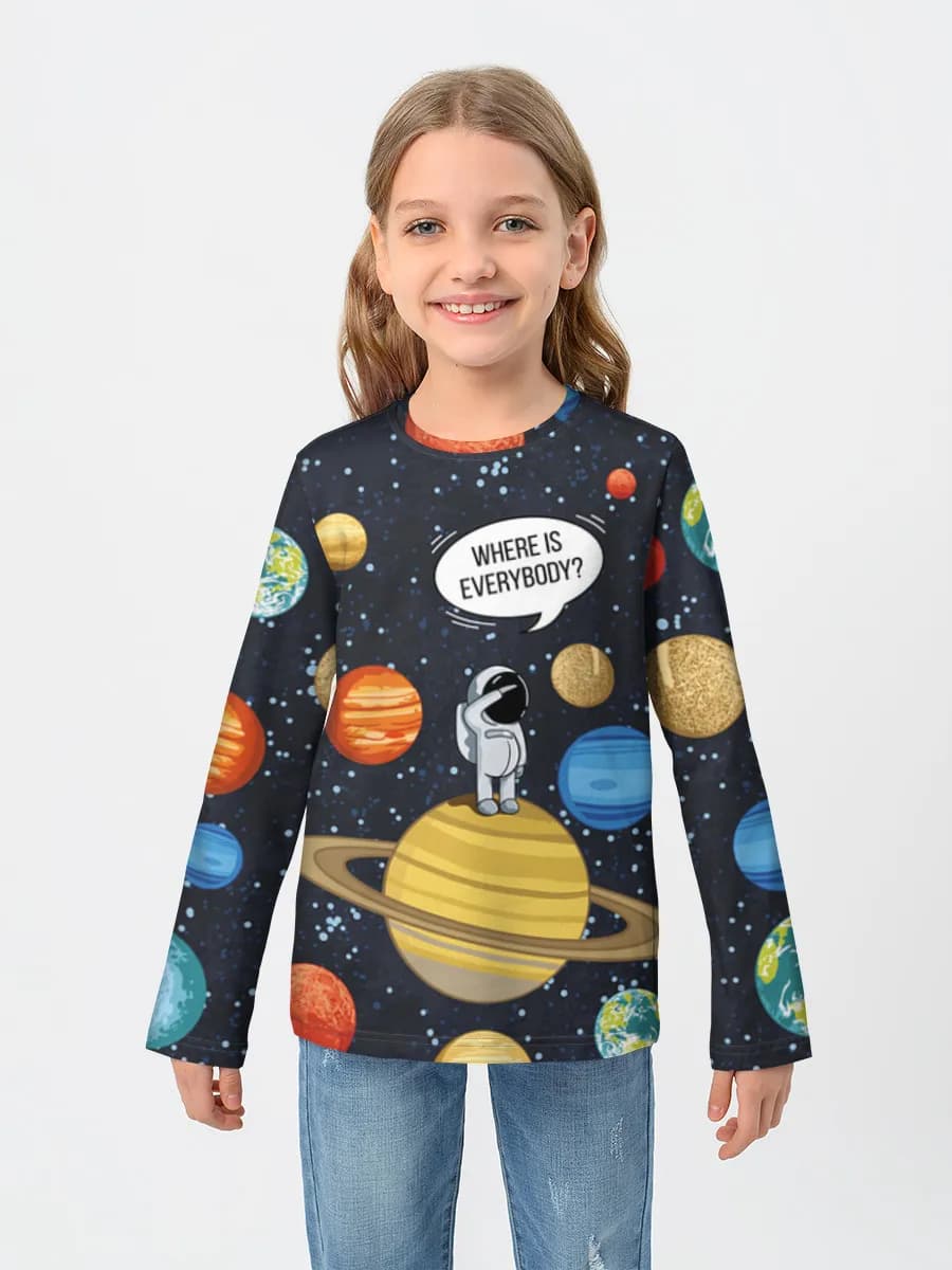 Children's cotton long sleeve shirt