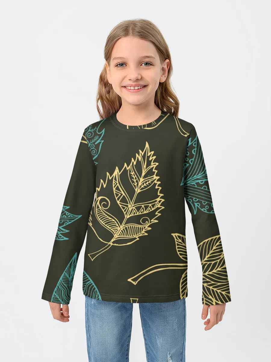 Children's cotton long sleeve shirt