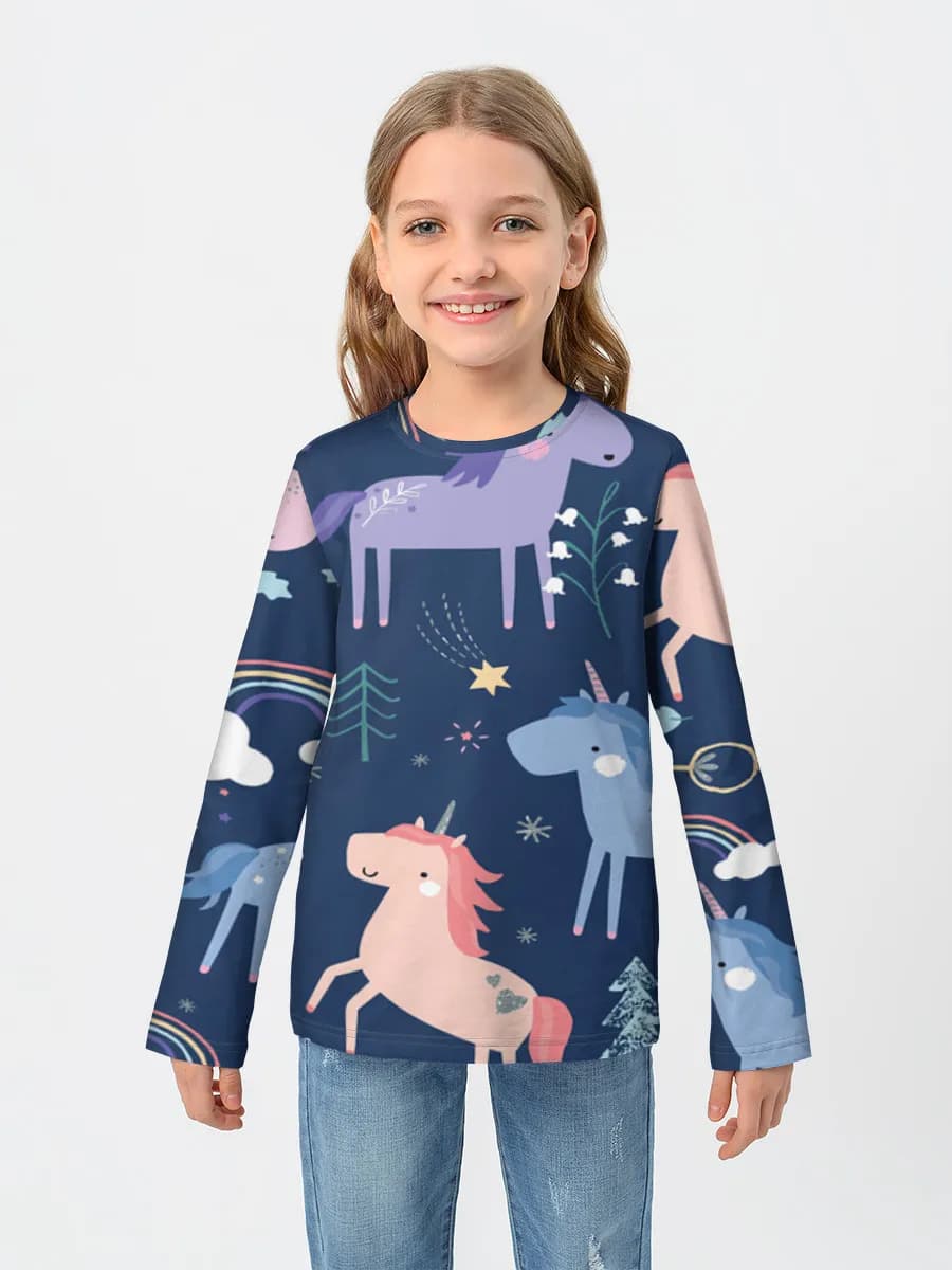 Children's cotton long sleeve shirt